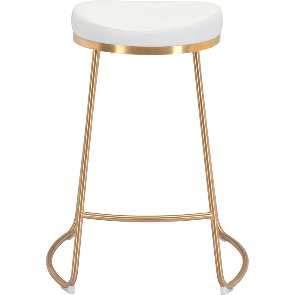 shia white gold counter height stool   