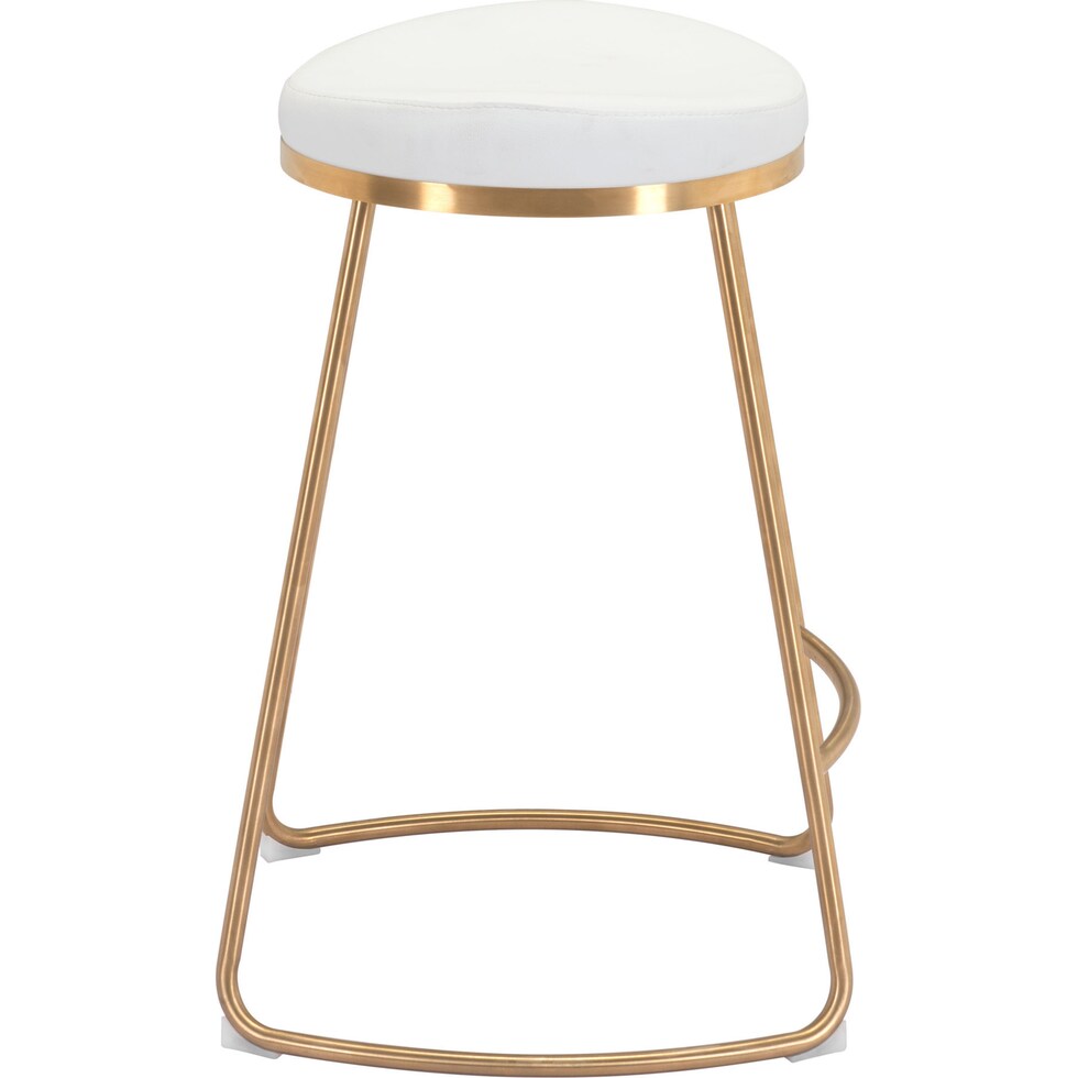 shia white gold counter height stool   