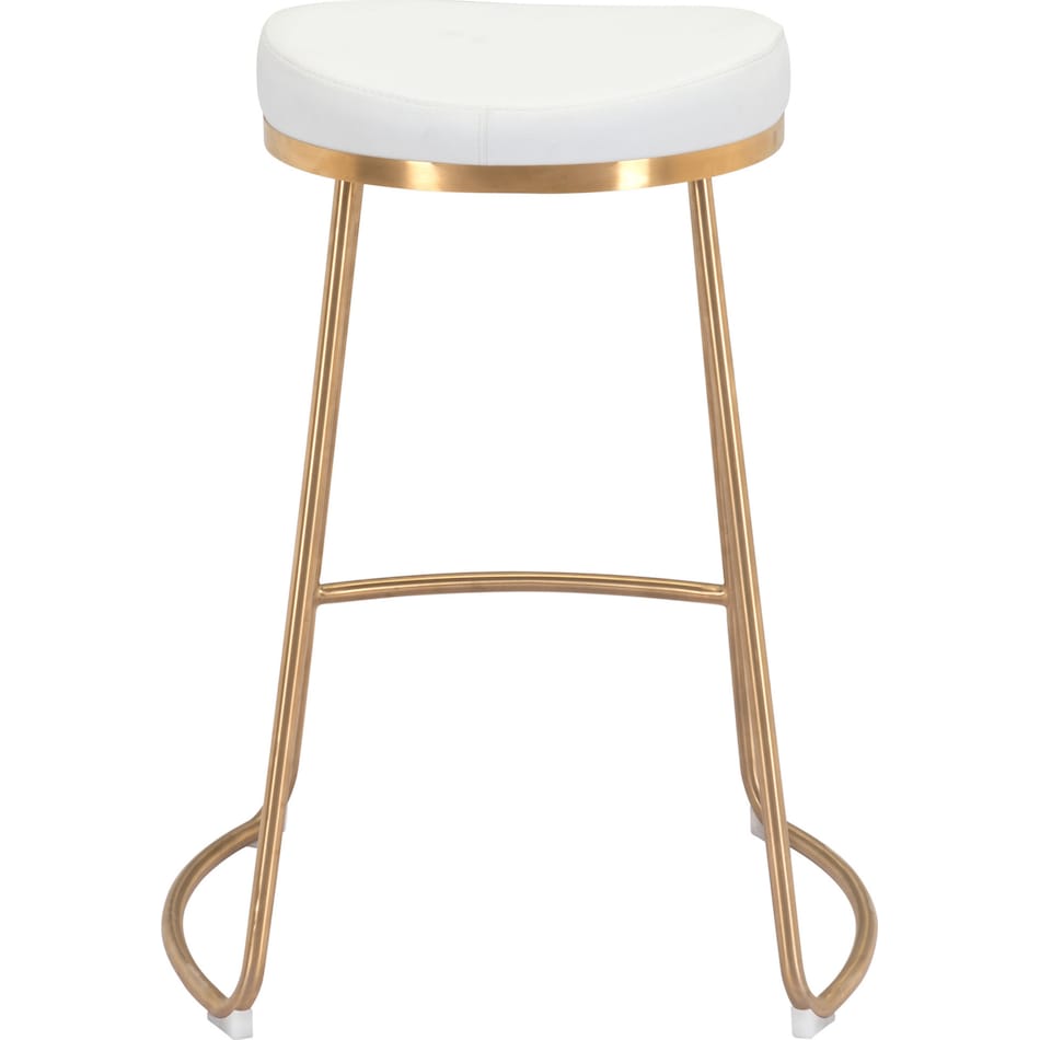 shia white gold counter height stool   