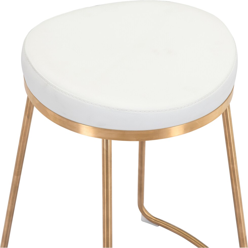 shia white gold counter height stool   