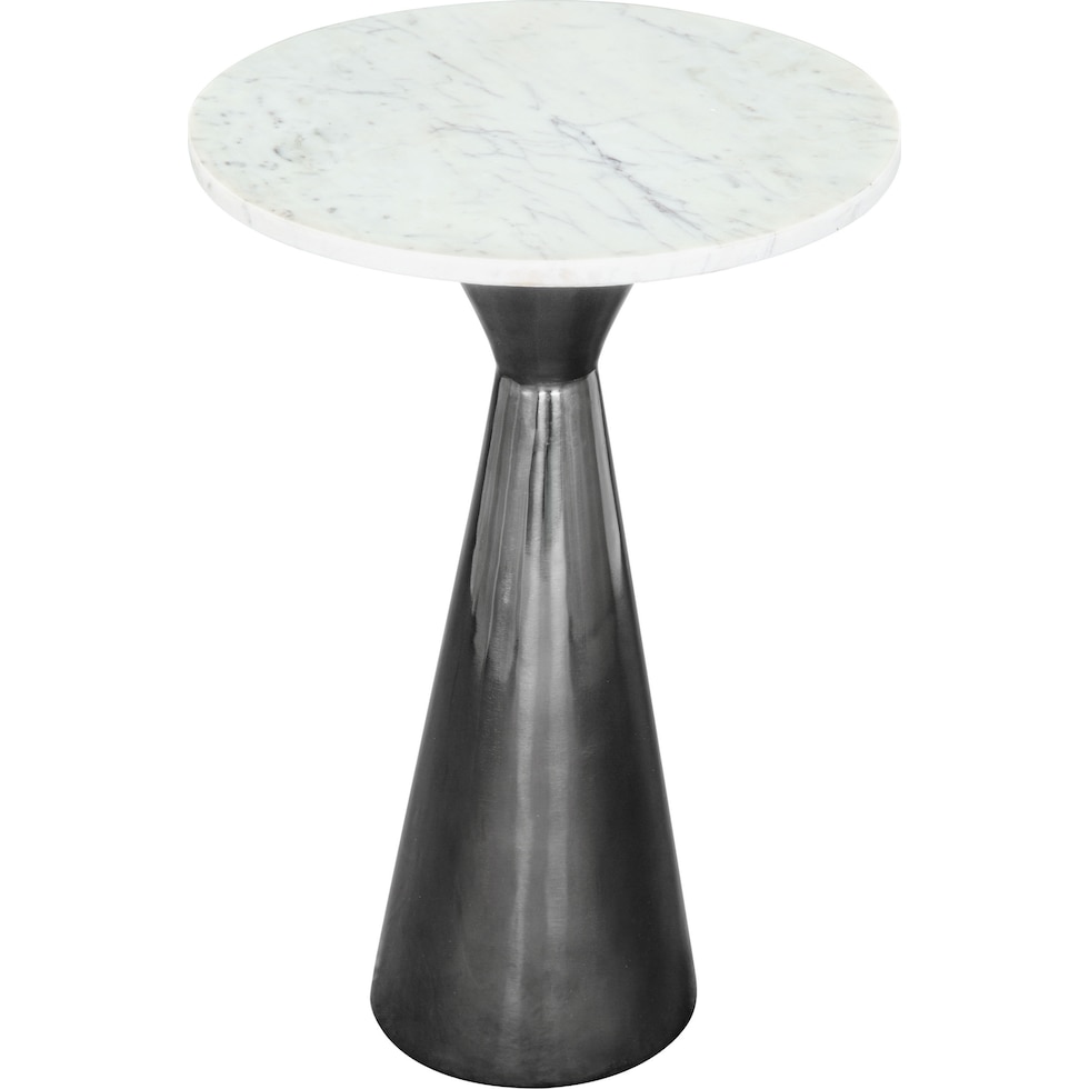 shile white black side table   