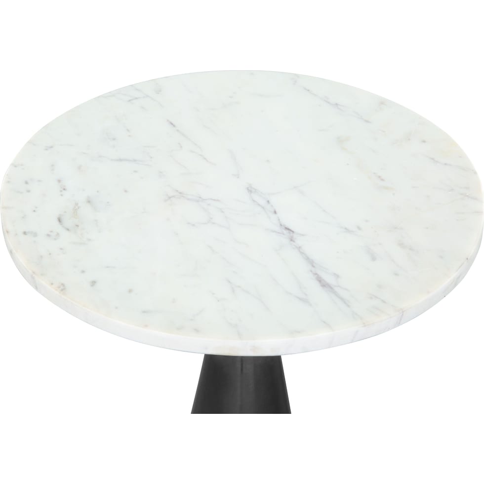 shile white black side table   