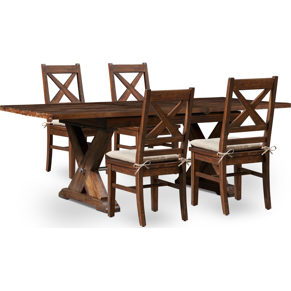 shiloh dark brown  pc dining room   