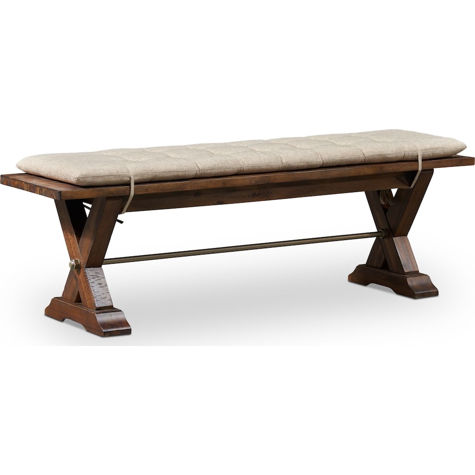 shiloh dark brown dining bench   
