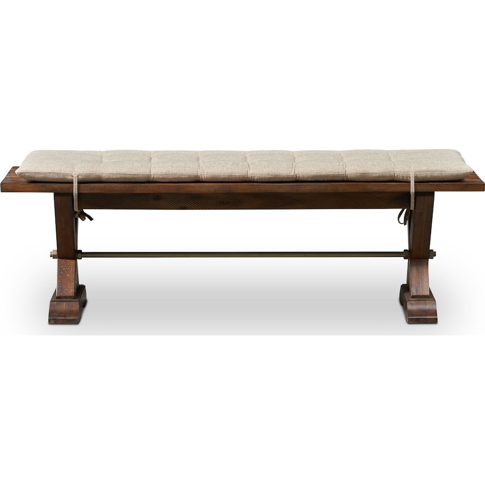 shiloh dark brown dining bench   