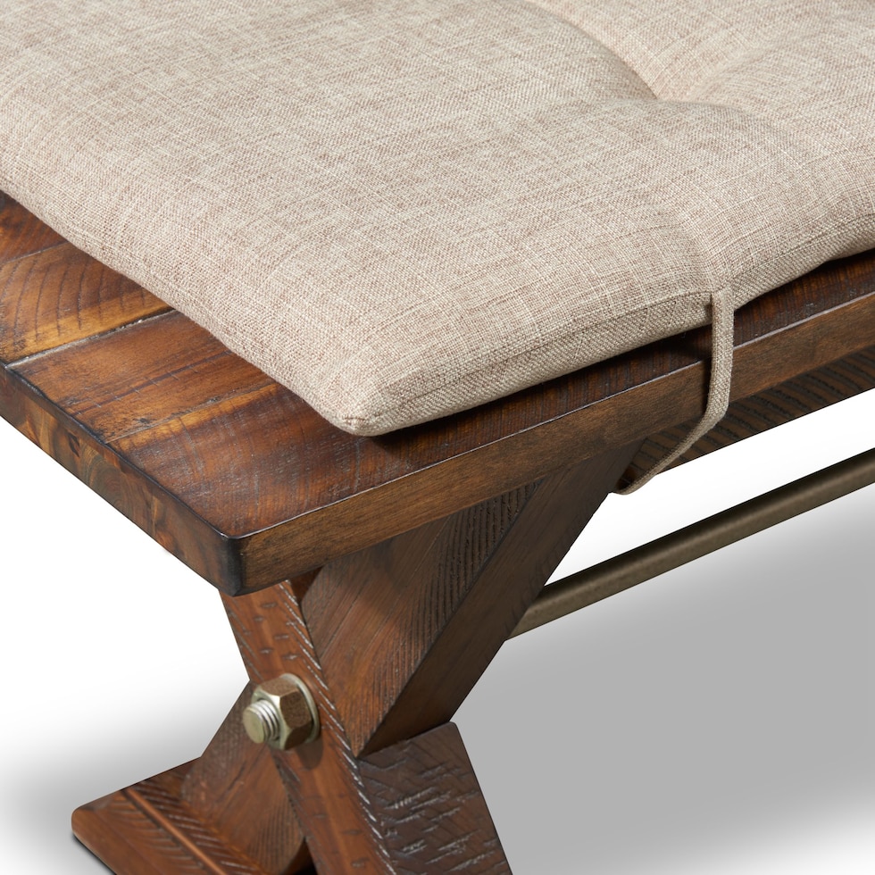 shiloh dark brown dining bench   