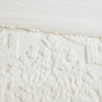 shirley white king bedding set   