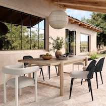 shorefront black white outdoor dining chair   