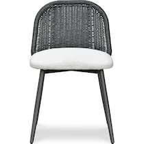 shorefront black white outdoor dining chair   