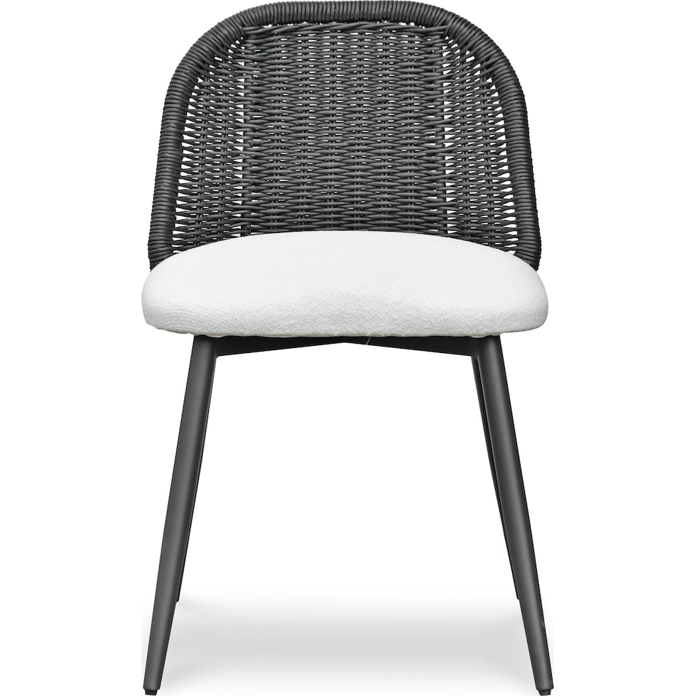 shorefront black white outdoor dining chair   