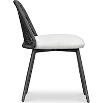 shorefront black white outdoor dining chair   