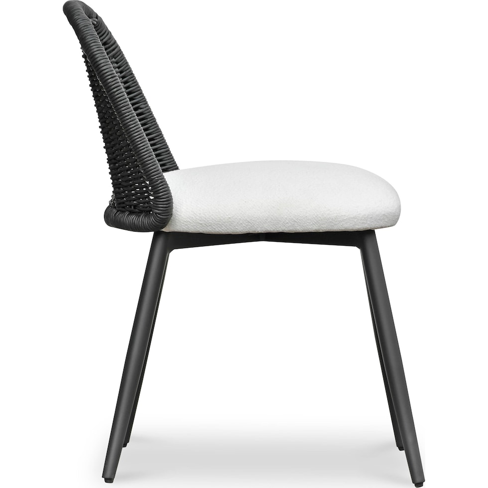 shorefront black white outdoor dining chair   