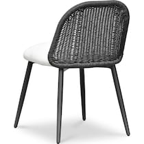 shorefront black white outdoor dining chair   
