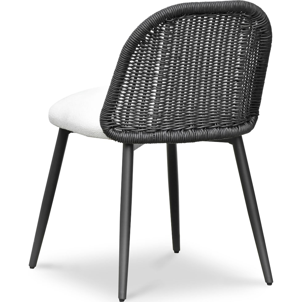 shorefront black white outdoor dining chair   