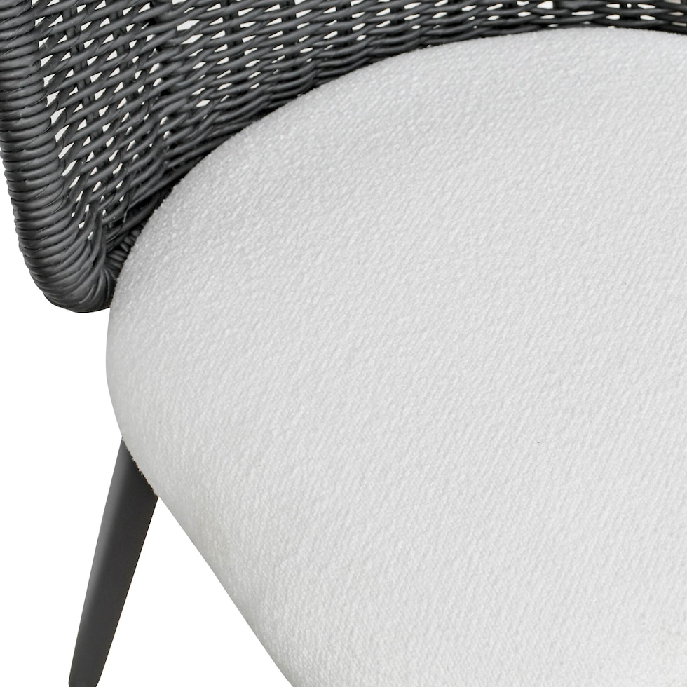 shorefront black white outdoor dining chair   