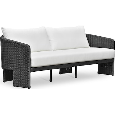 Shorefront Outdoor Sofa - Black/White