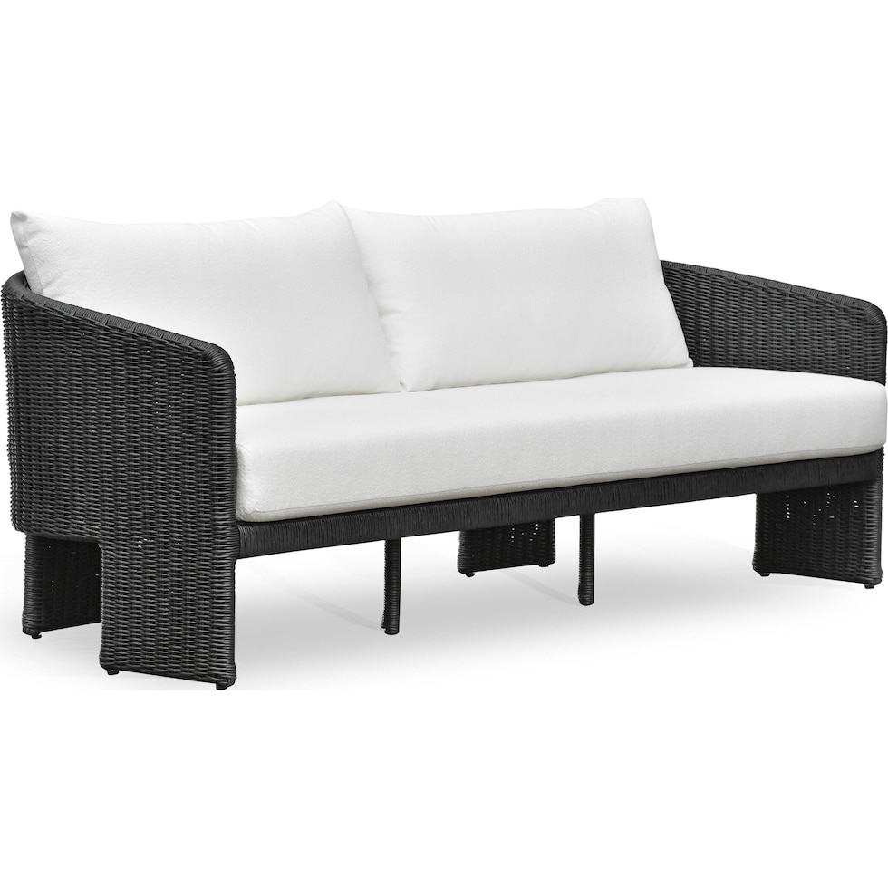 shorefront black white outdoor sofa   