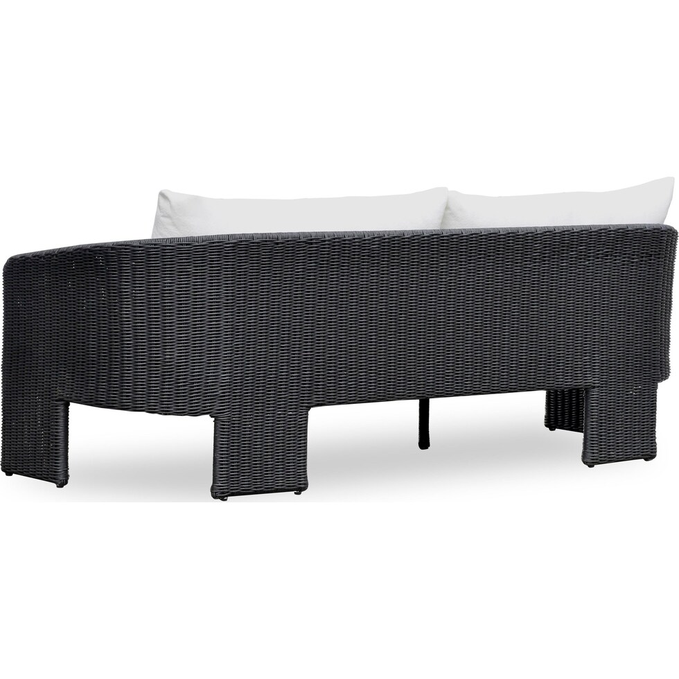 shorefront black white outdoor sofa   