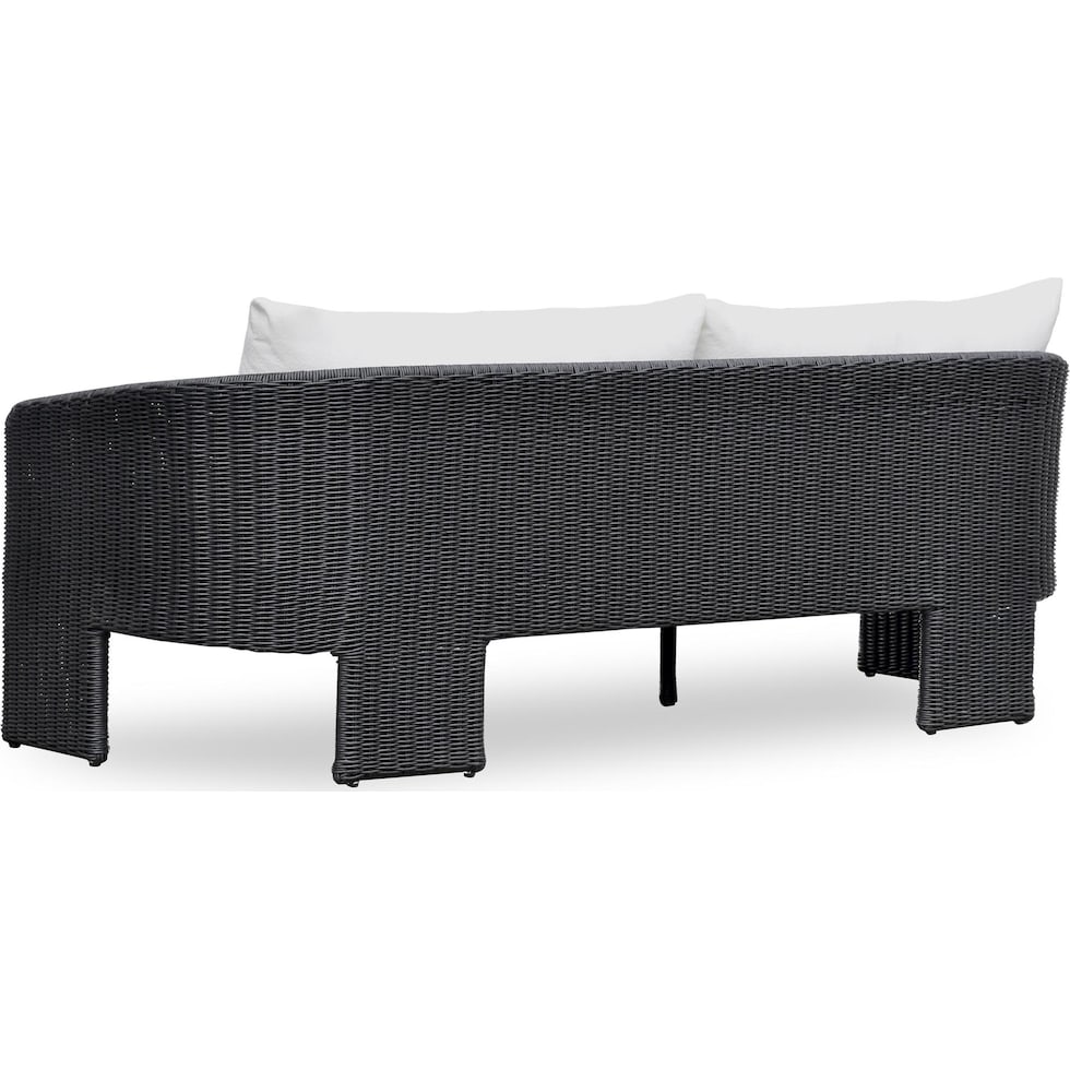 shorefront black white outdoor sofa   