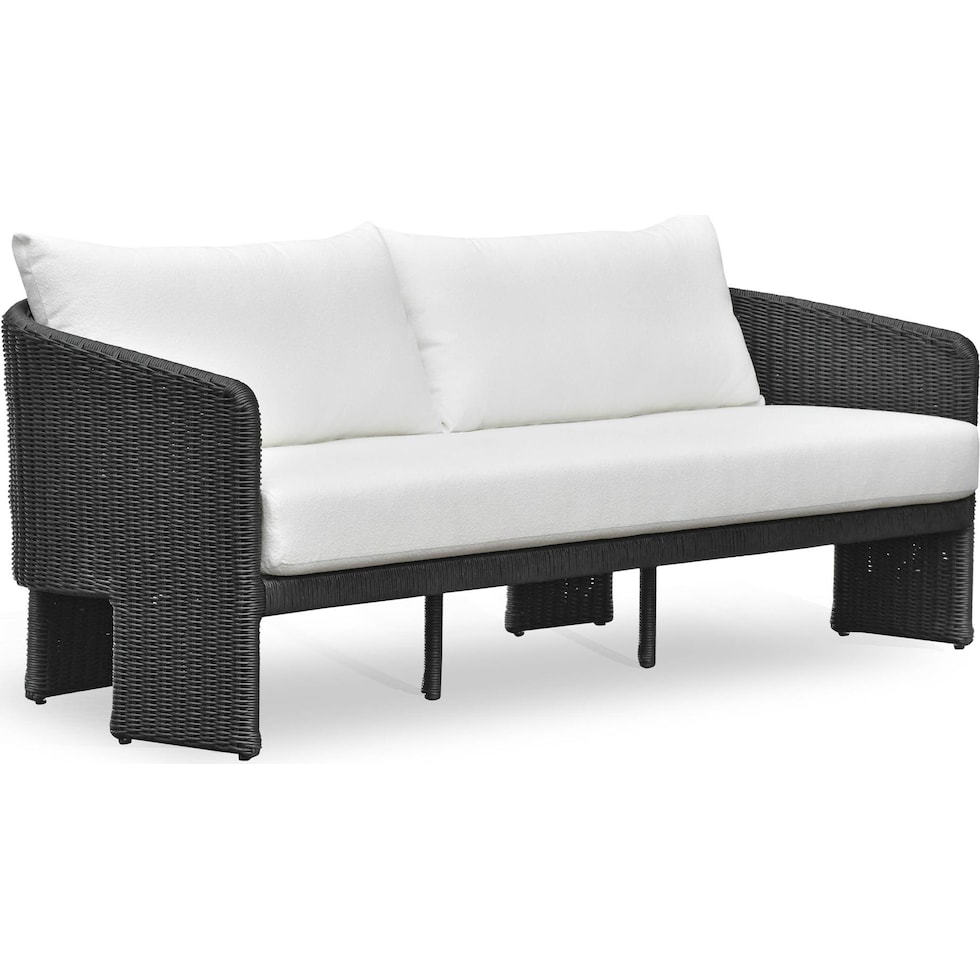 shorefront black white outdoor sofa   