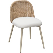 shorefront cream outdoor dining chair   