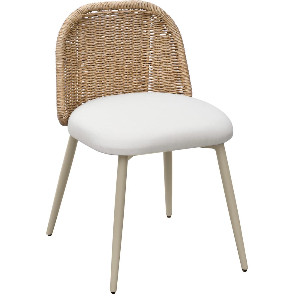 shorefront cream outdoor dining chair   