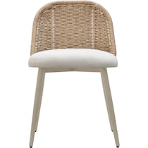 shorefront cream outdoor dining chair   