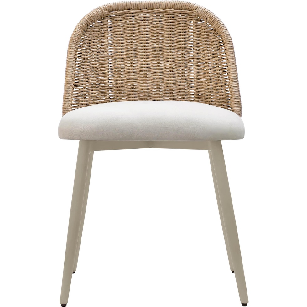 shorefront cream outdoor dining chair   