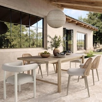 shorefront cream outdoor dining chair   