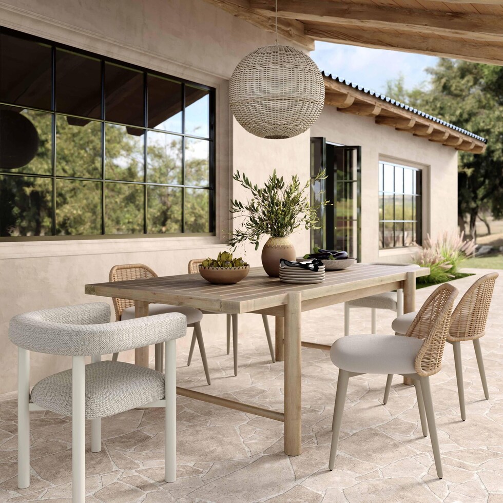 shorefront cream outdoor dining chair   