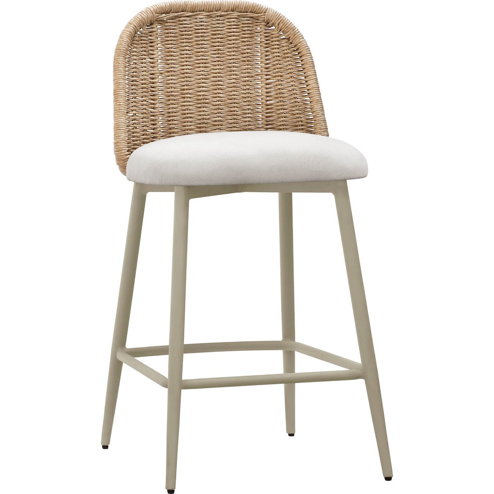 shorefront cream outdoor stool   