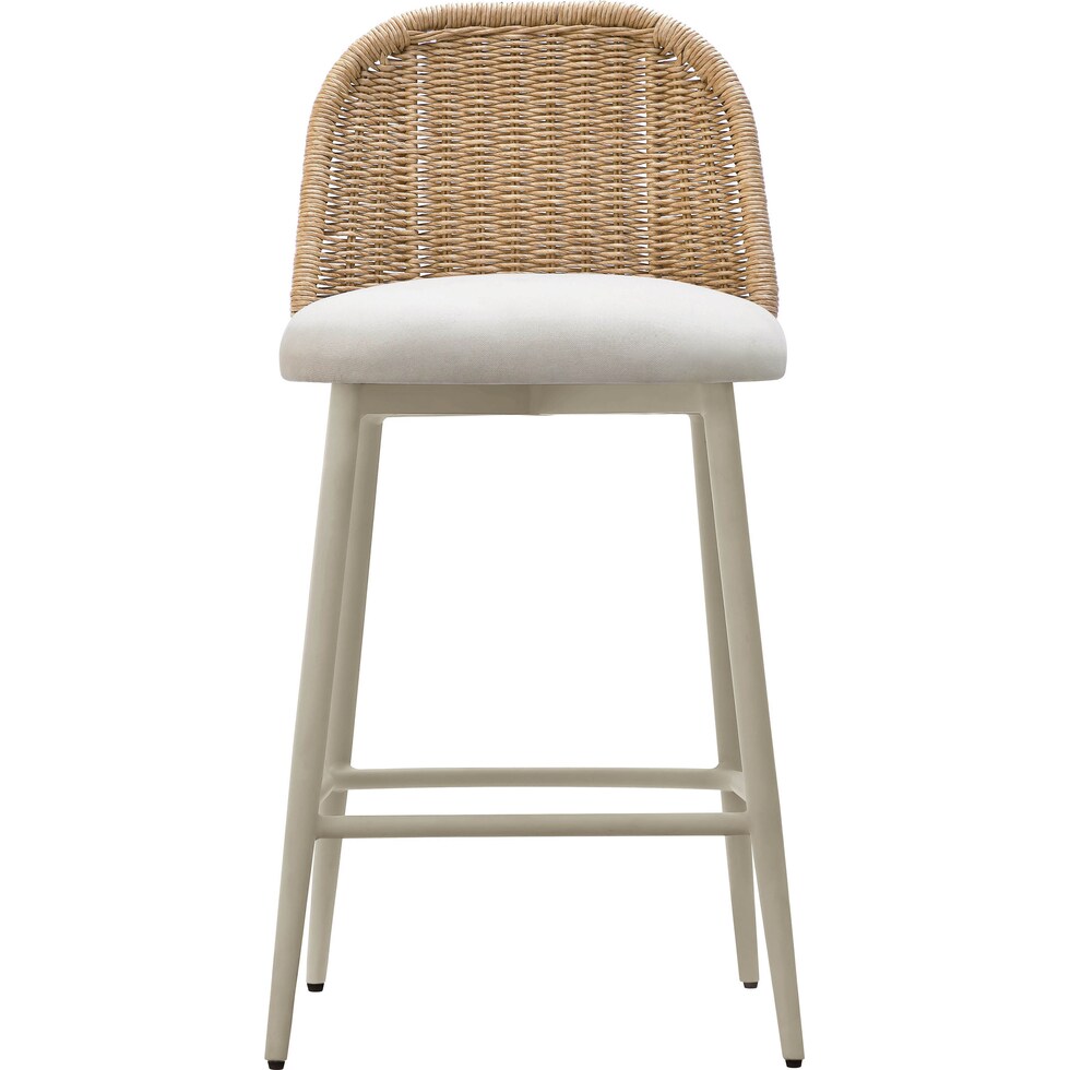 shorefront cream outdoor stool   