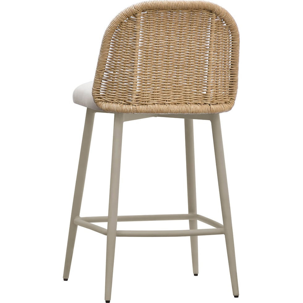 shorefront cream outdoor stool   