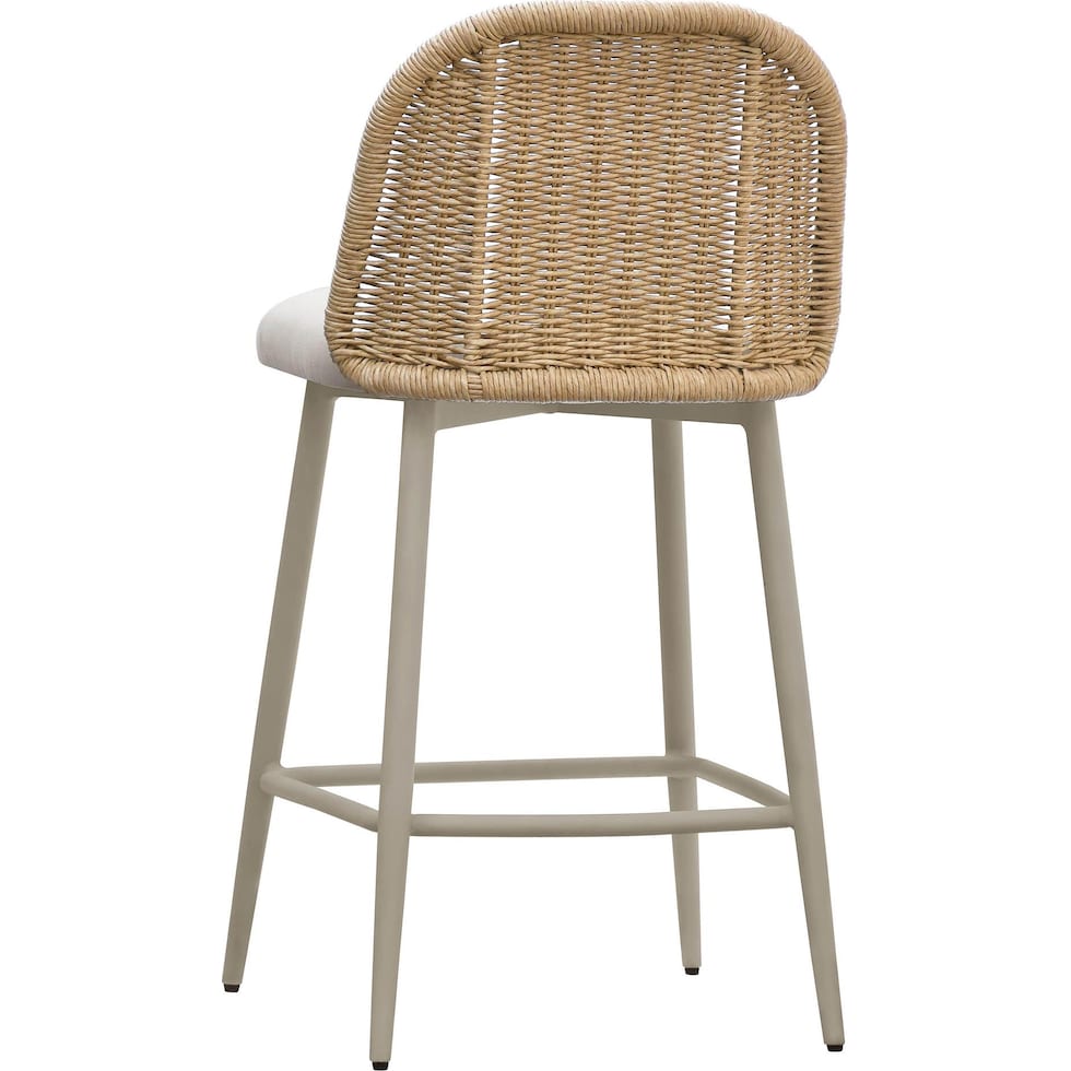 shorefront cream outdoor stool   