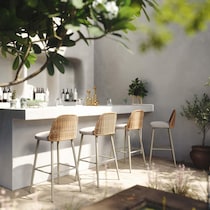 shorefront cream outdoor stool   