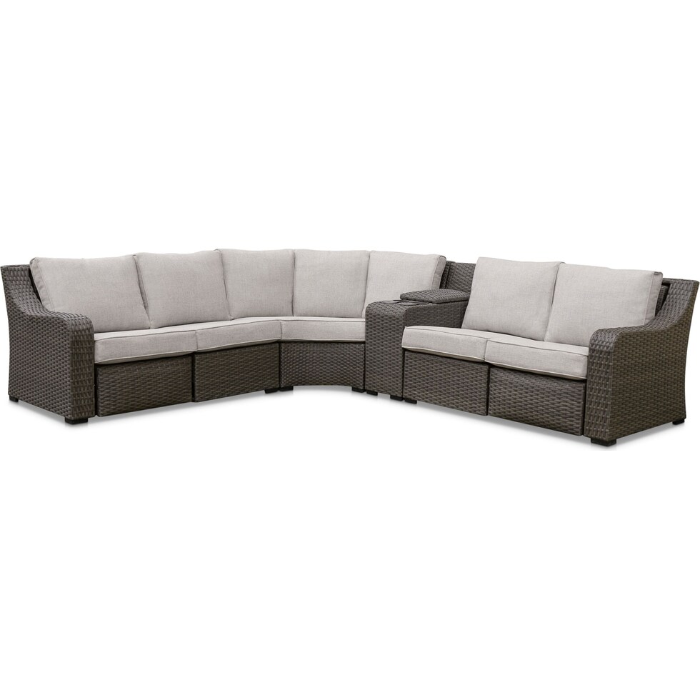 shoreline gray  pc sectional   