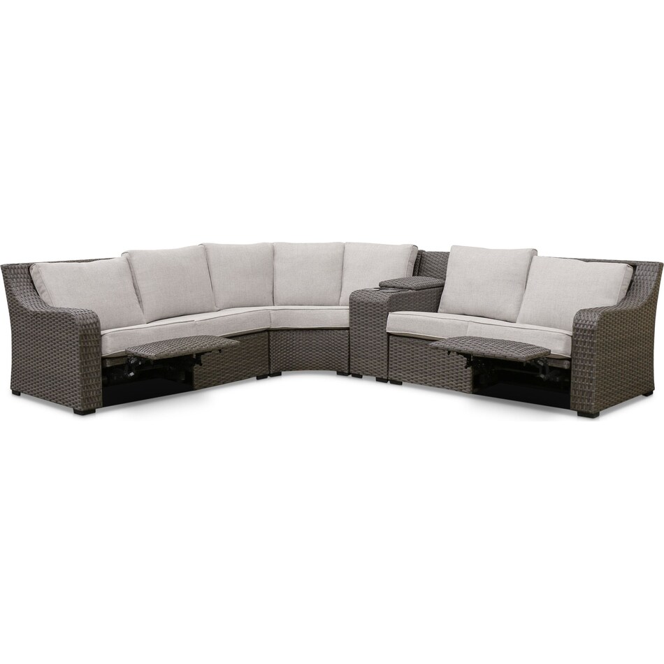 shoreline gray  pc sectional   