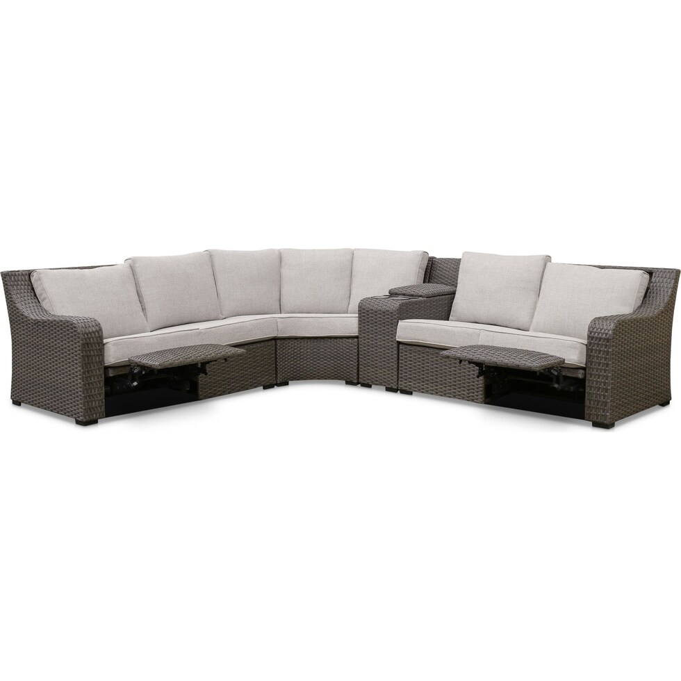 shoreline gray  pc sectional   