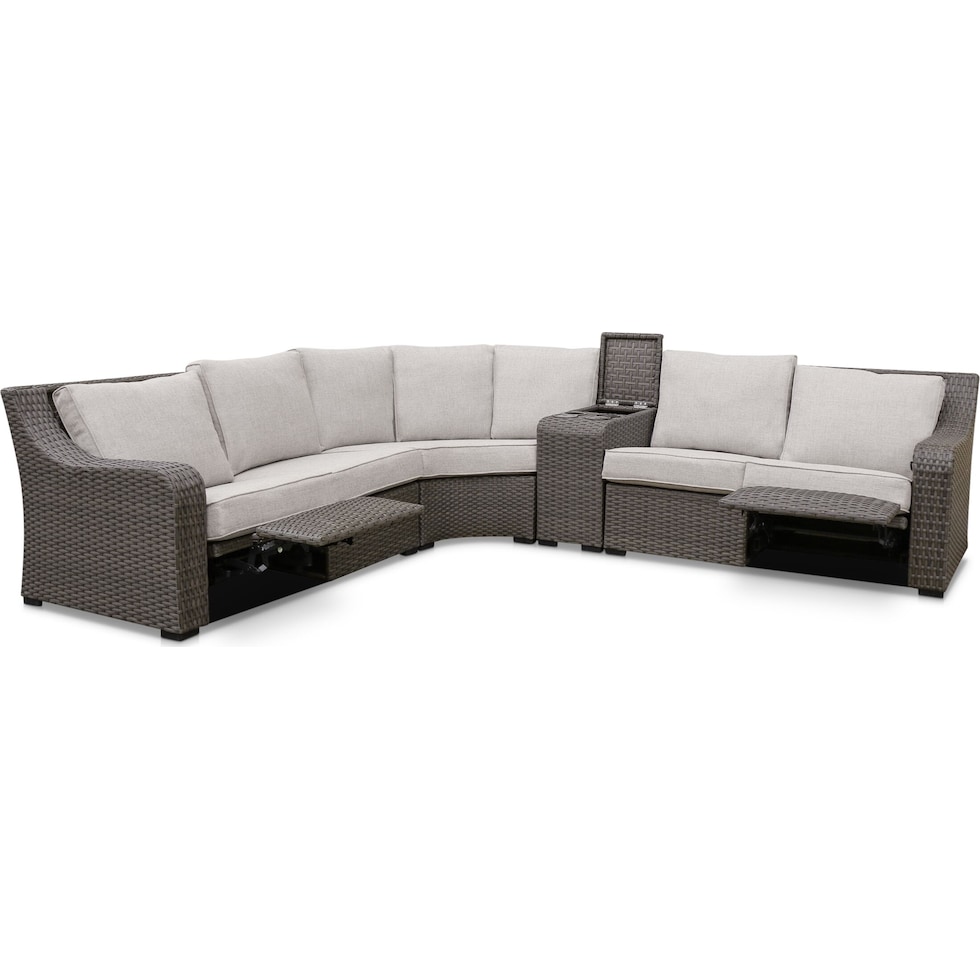 shoreline gray  pc sectional   