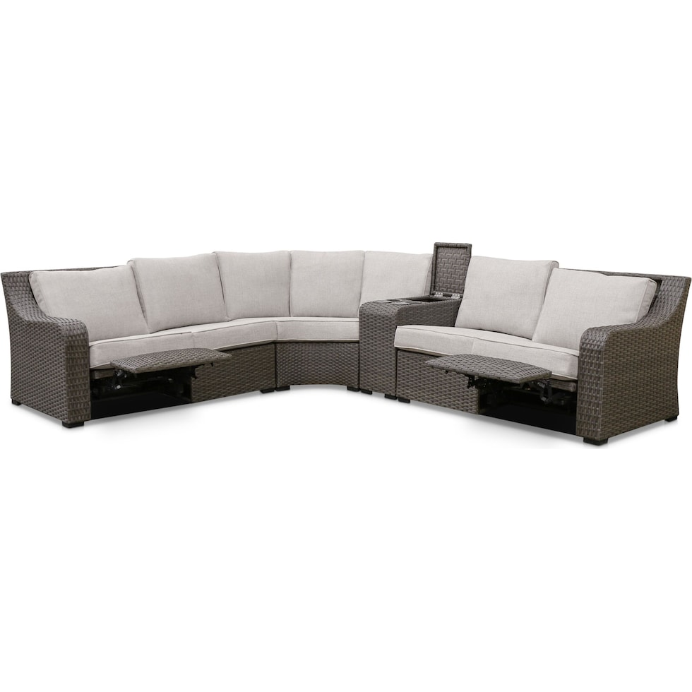 shoreline gray  pc sectional   