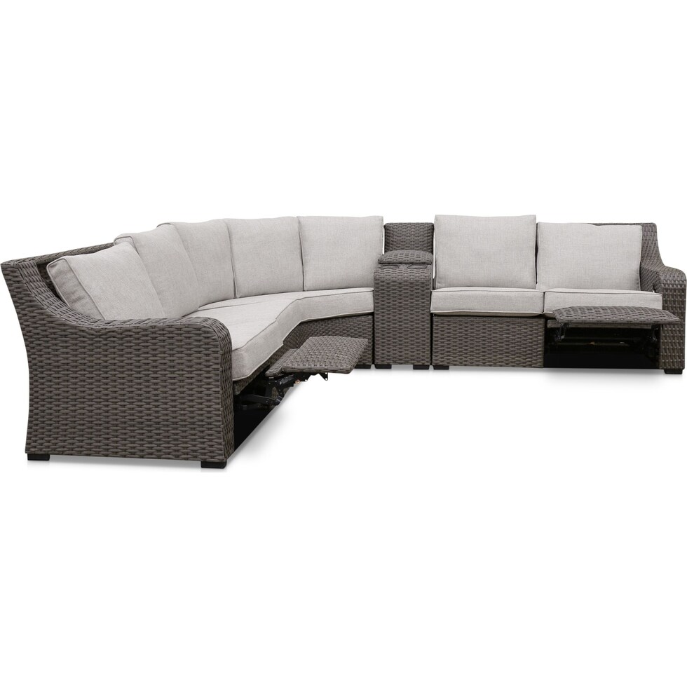 shoreline gray  pc sectional   