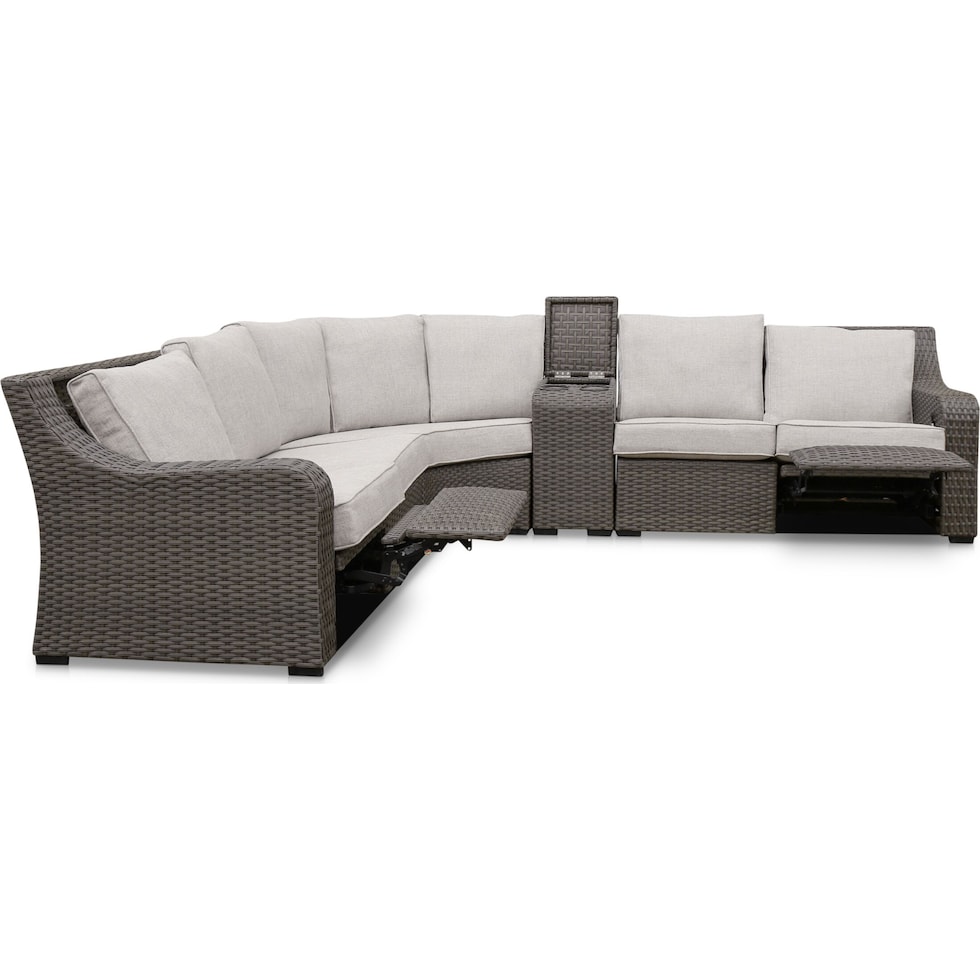 shoreline gray  pc sectional   