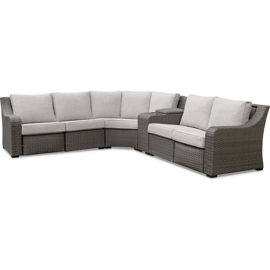 shoreline gray  pc sectional   