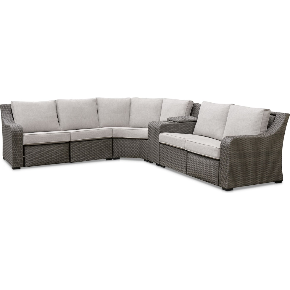 shoreline gray  pc sectional   