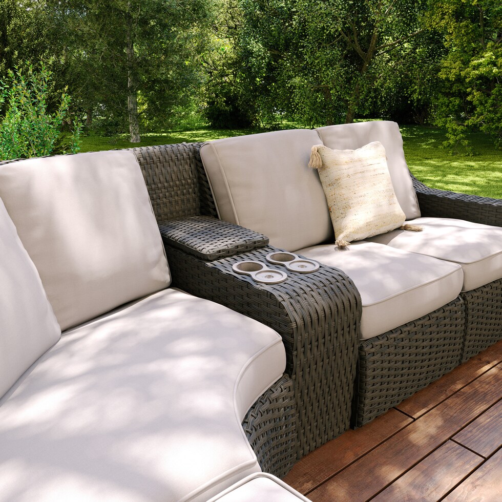 shoreline gray outdoor console   