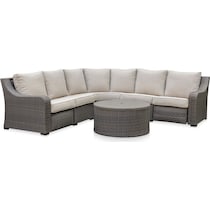 shoreline gray outdoor sectional set   