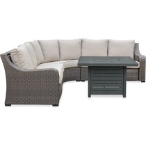 shoreline gray outdoor sectional set   