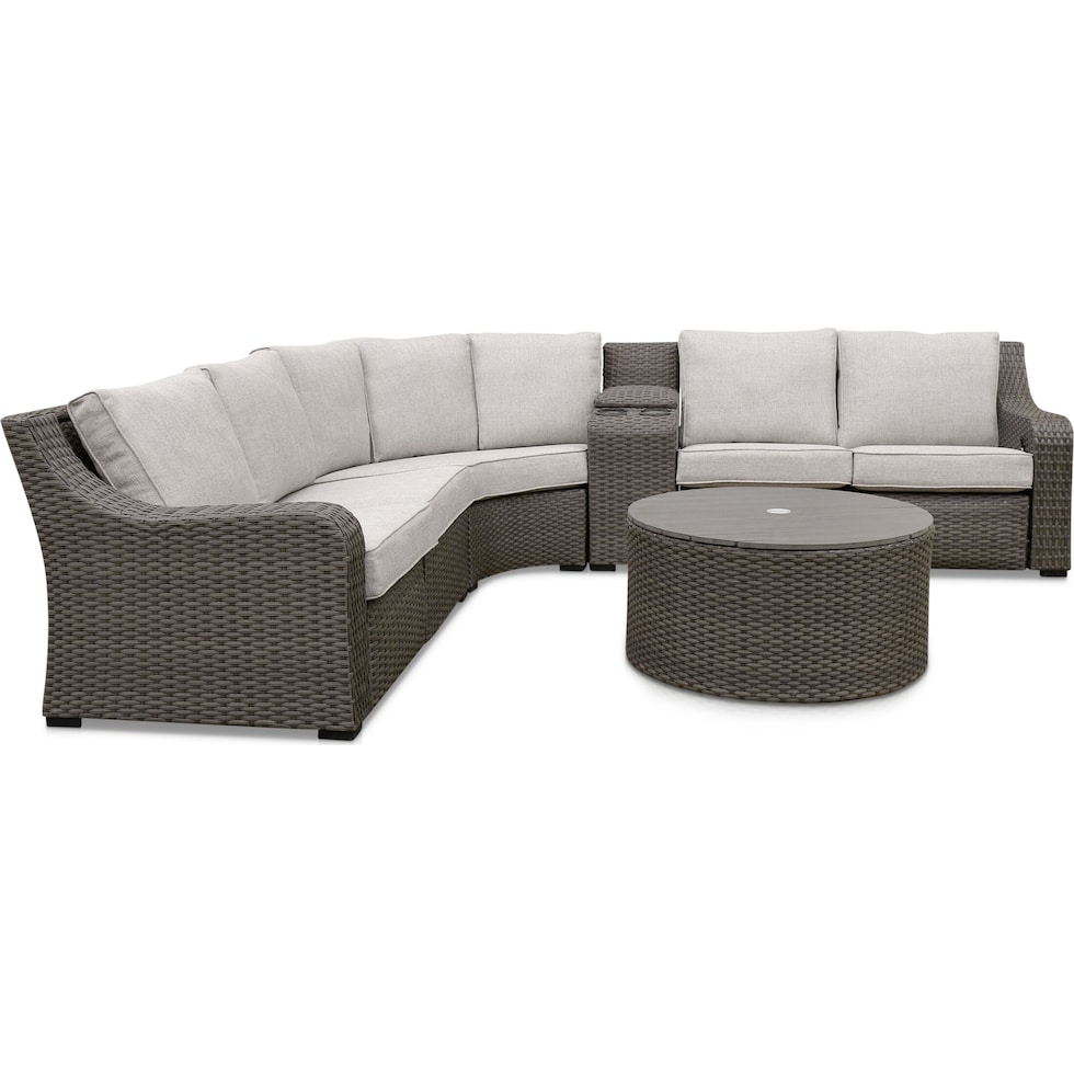 shoreline gray outdoor sectional set   
