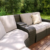 shoreline gray outdoor sectional set   