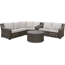 shoreline gray outdoor sectional set   